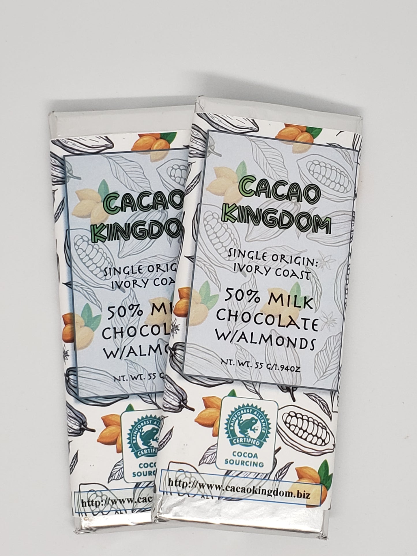 50% Ivory Coast Milk Chocolate with Almonds