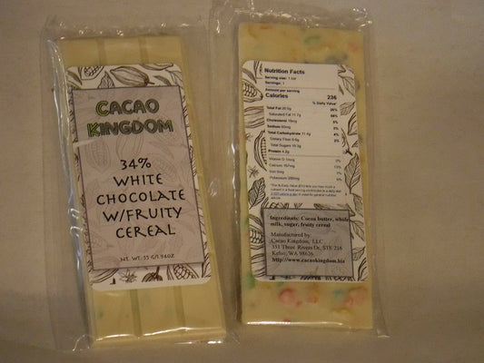 34% White Chocolate with Fruity Cereal