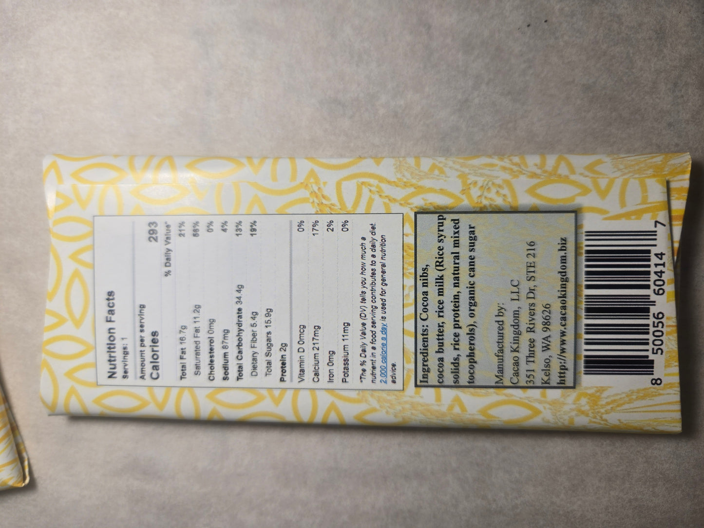 50% Vegan Ivory Coast Rice Milk Chocolate