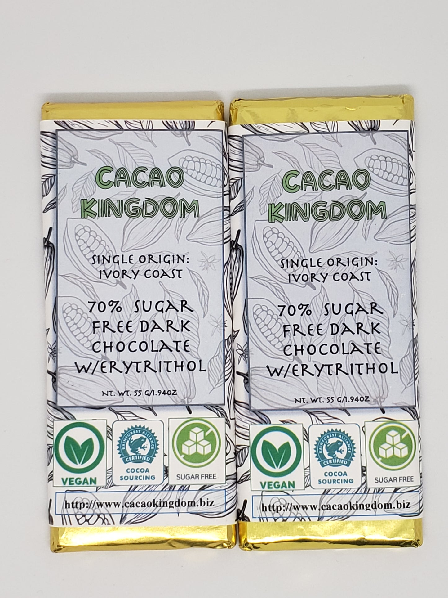 70% Sugar Free Ivory Coast Dark Chocolate